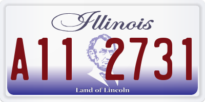 IL license plate A112731