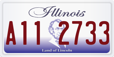 IL license plate A112733