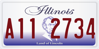 IL license plate A112734