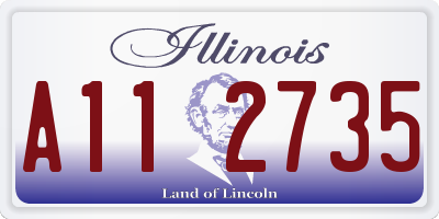 IL license plate A112735