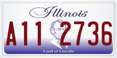 IL license plate A112736