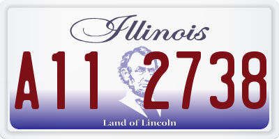 IL license plate A112738