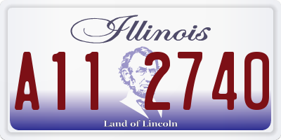 IL license plate A112740