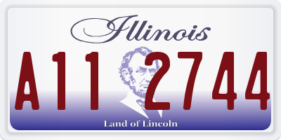 IL license plate A112744