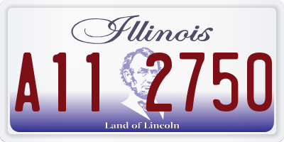 IL license plate A112750