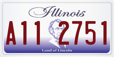 IL license plate A112751
