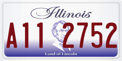 IL license plate A112752