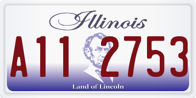 IL license plate A112753
