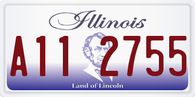 IL license plate A112755