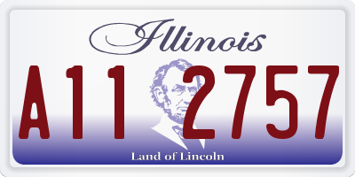 IL license plate A112757