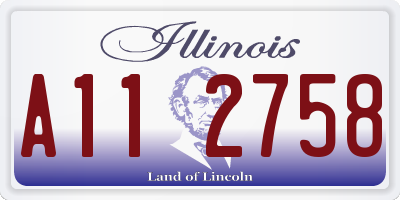 IL license plate A112758