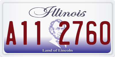 IL license plate A112760