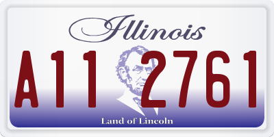 IL license plate A112761