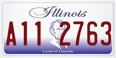 IL license plate A112763