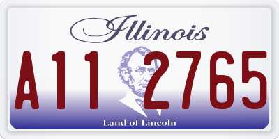 IL license plate A112765