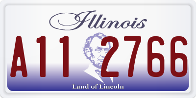 IL license plate A112766