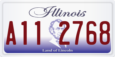 IL license plate A112768