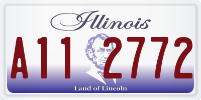 IL license plate A112772