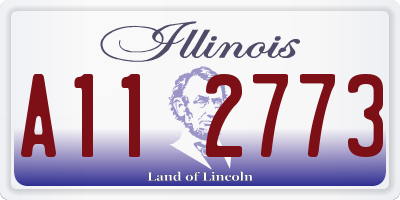 IL license plate A112773