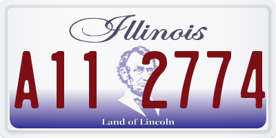 IL license plate A112774