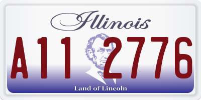 IL license plate A112776