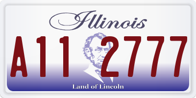 IL license plate A112777