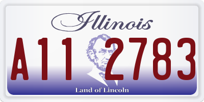 IL license plate A112783