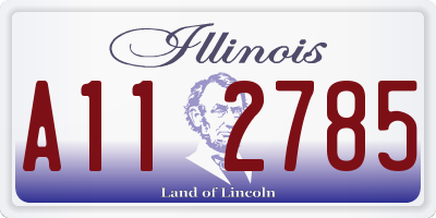 IL license plate A112785