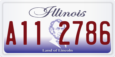 IL license plate A112786