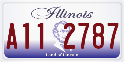 IL license plate A112787