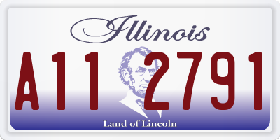 IL license plate A112791