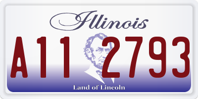 IL license plate A112793