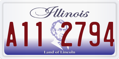 IL license plate A112794