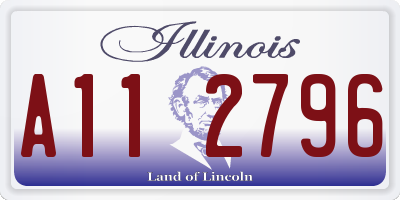 IL license plate A112796