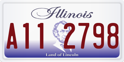 IL license plate A112798