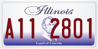 IL license plate A112801