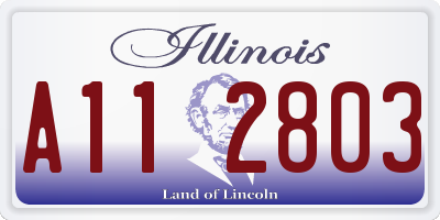IL license plate A112803