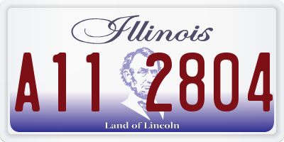 IL license plate A112804
