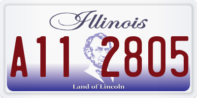 IL license plate A112805