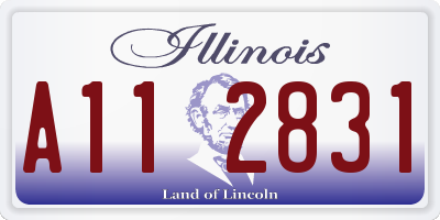 IL license plate A112831