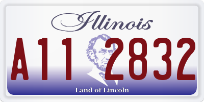 IL license plate A112832