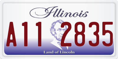 IL license plate A112835