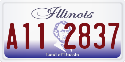 IL license plate A112837