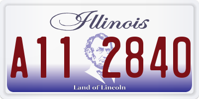 IL license plate A112840