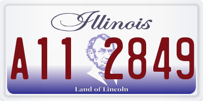 IL license plate A112849