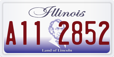 IL license plate A112852
