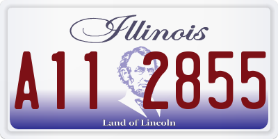 IL license plate A112855