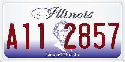 IL license plate A112857