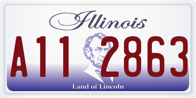 IL license plate A112863