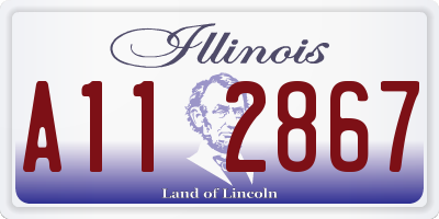 IL license plate A112867